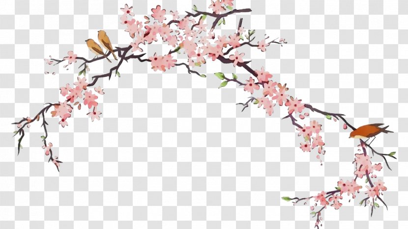 Cherry Blossom Tree Drawing - Cut Flowers Transparent PNG