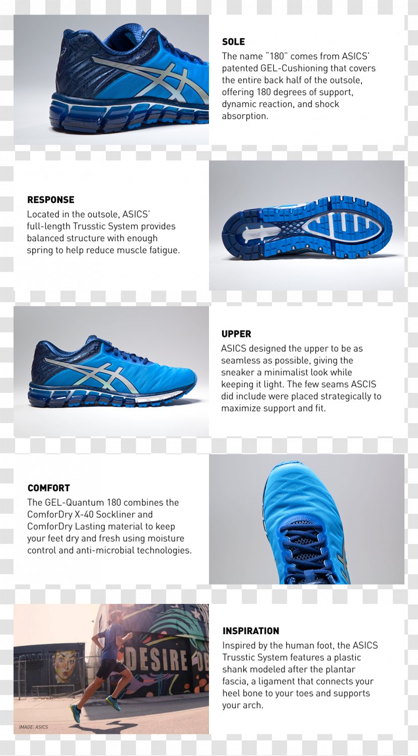 Sneakers ASICS Shoe Brand Running - Asics - Marketing Card Transparent PNG