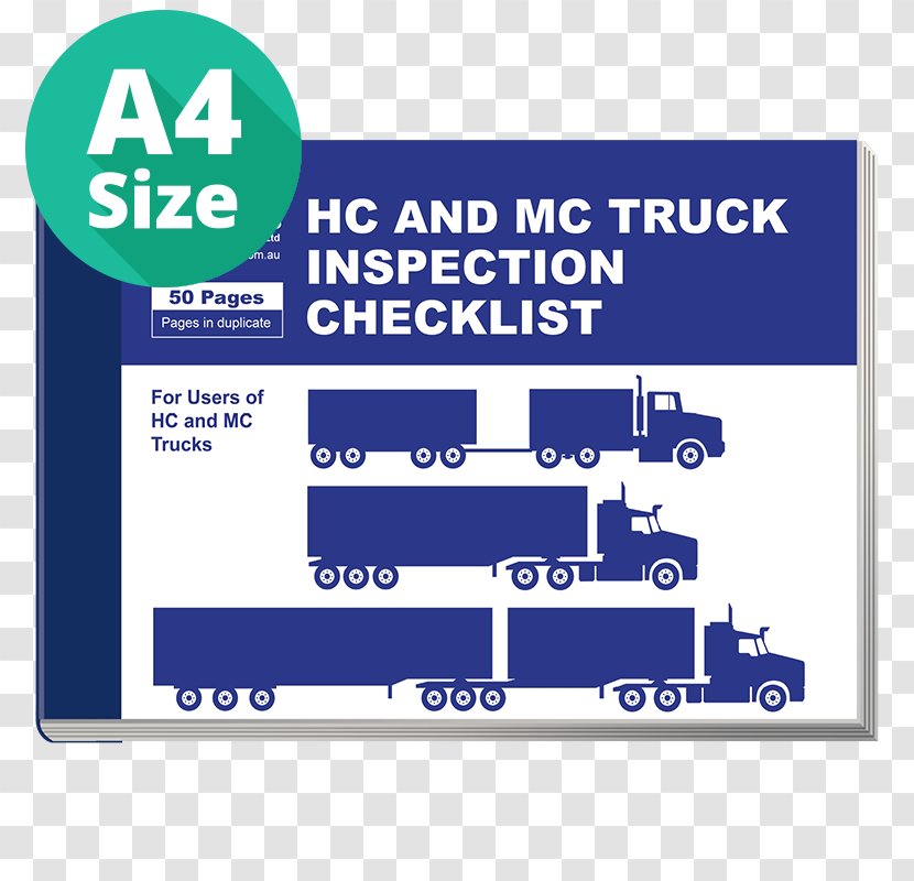 Dump Truck Vehicle Inspection Checklist - Trailer Transparent PNG