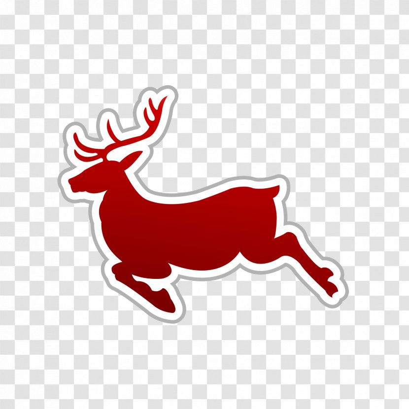 Santa Clauss Reindeer Christmas - Gift - Deer Transparent PNG