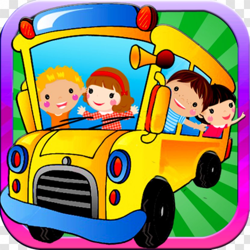 School Bus Rhyme App Store The Wheels On - Cartoon Transparent PNG