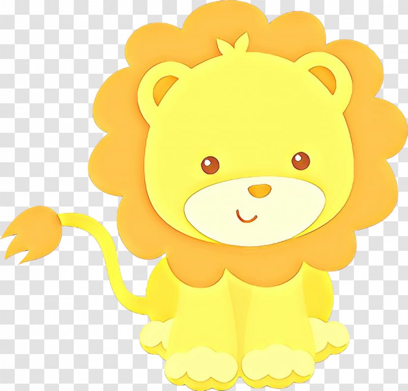 Lion Cartoon - Smile - Yellow Transparent PNG
