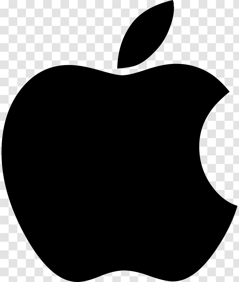 Apple Logo - Monochrome - Silhouette Transparent PNG