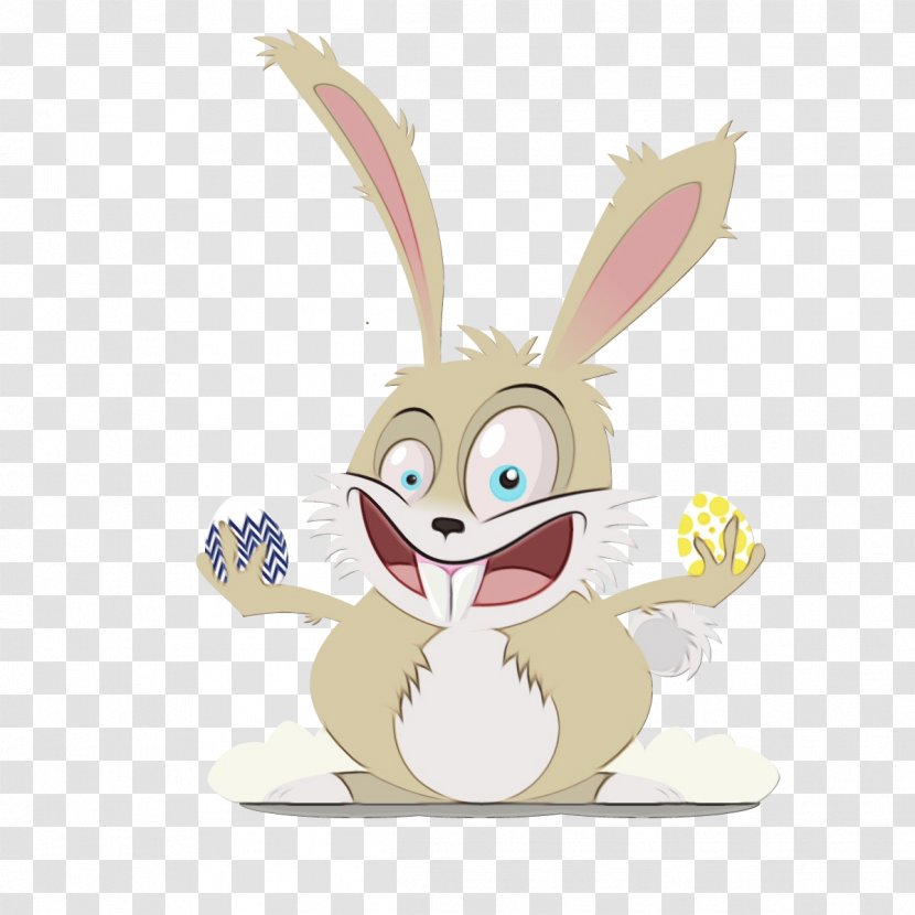 Easter Bunny - Wet Ink - Tail Rabbits And Hares Transparent PNG