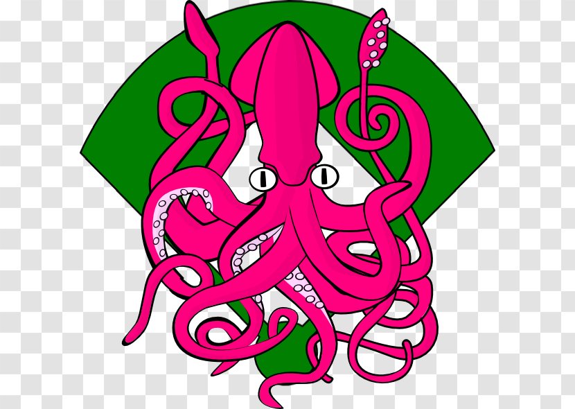 Octopus Squid Line Art - Work Of Transparent PNG