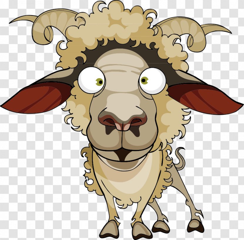 Sheep Goat Drawing - Goats - Vector Transparent PNG