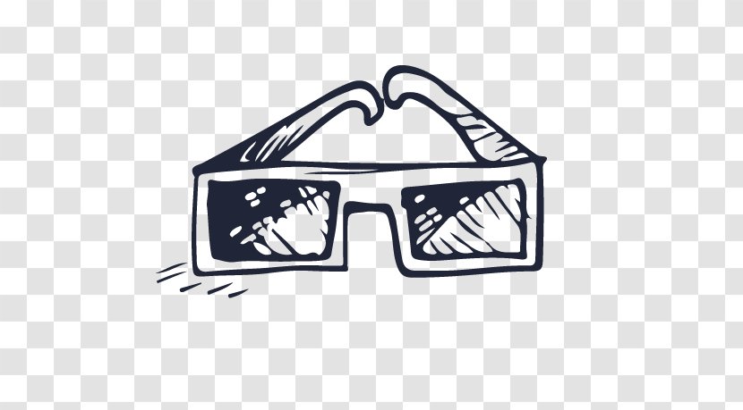 Glasses Stereoscopy - Hand-painted Transparent PNG