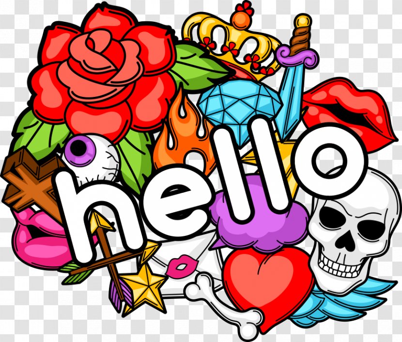 Symbol Illustration - Photography - Vector Hello And Skeletons Transparent PNG