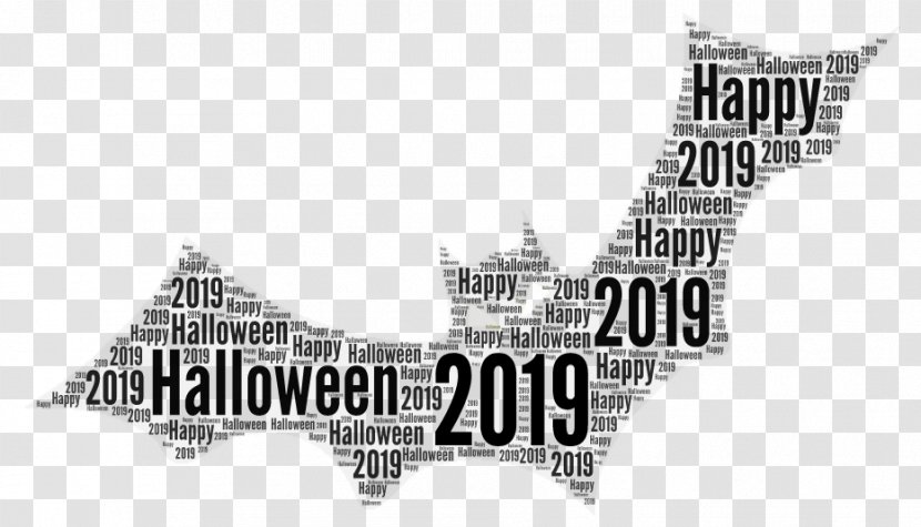Happy Halloween Text - 2019 - City Transparent PNG