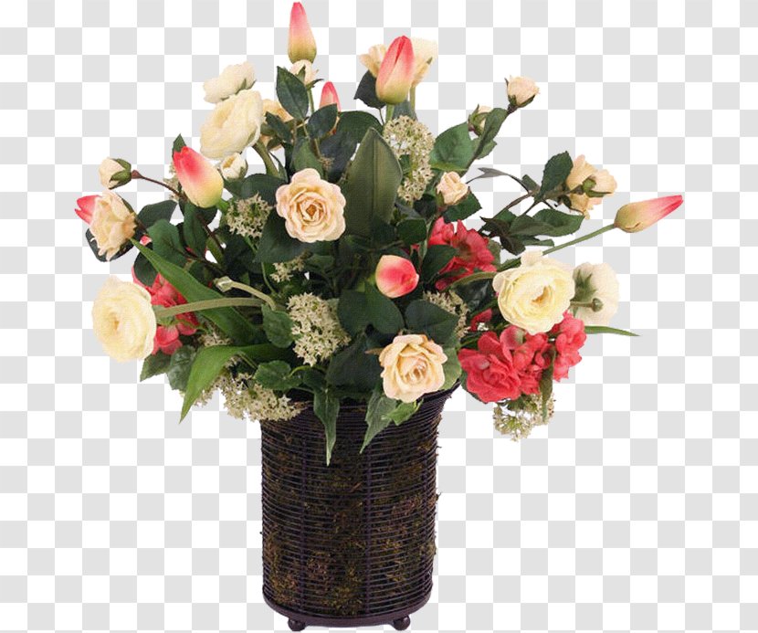 Garden Roses Floral Design Vase Flower Bouquet Cut Flowers - Photography Transparent PNG