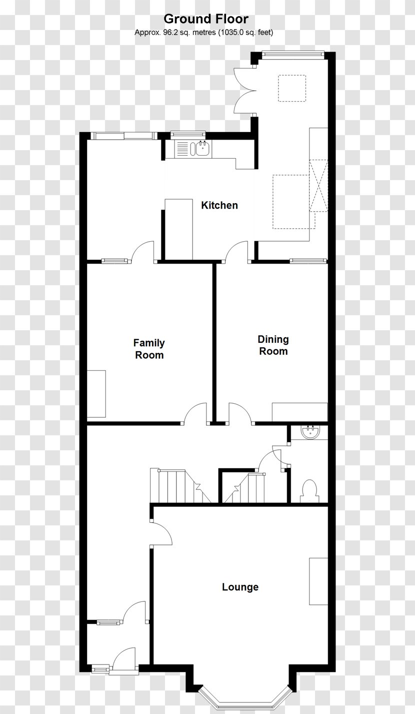 Floor Plan Open House Wall - Kitchen Transparent PNG