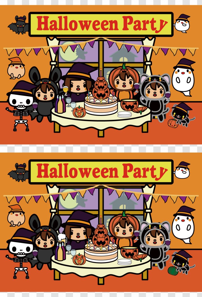 Spot The Difference Halloween Photography Coloring Book - Art Transparent PNG