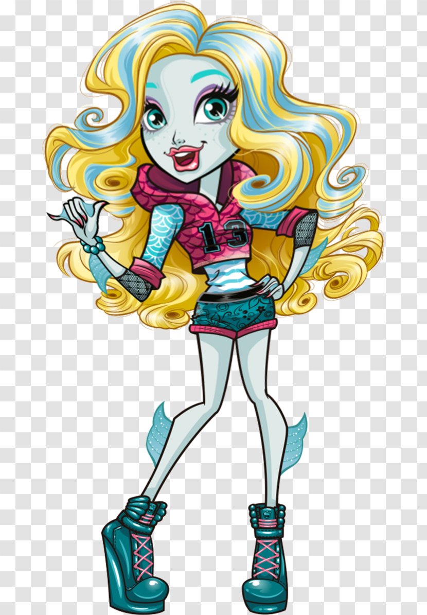 Lagoona Blue Monster High Frankie Stein Doll Art - Watercolor Transparent PNG