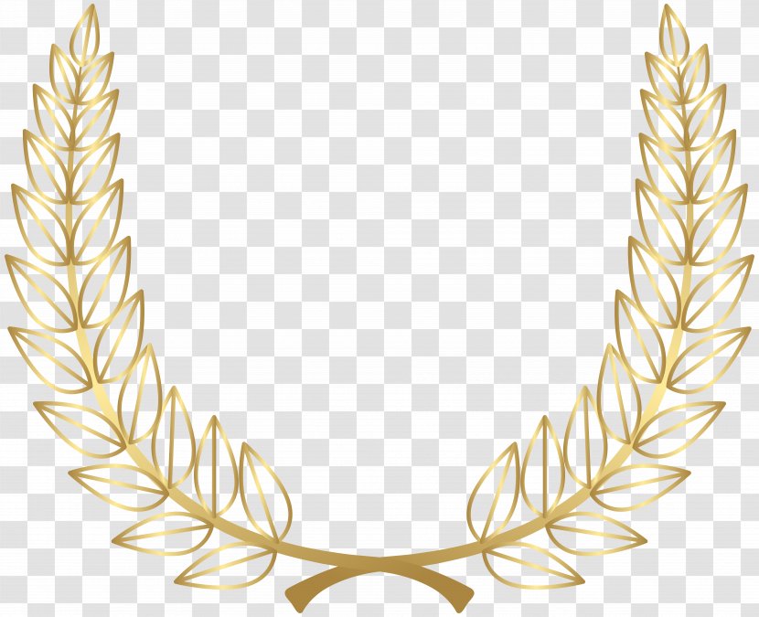 Laurel Wreath Clip Art - Wing - Gold Transparent PNG