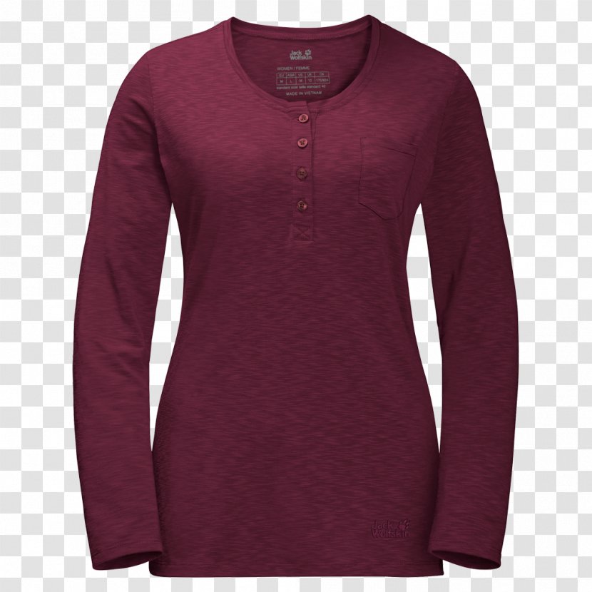 Long-sleeved T-shirt Maroon - Magenta Transparent PNG