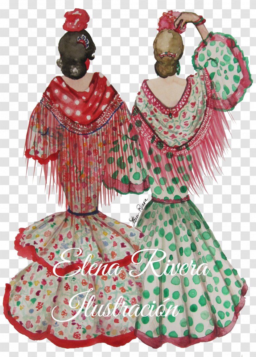 Flamenco Traje De Flamenca Drawing Dance Painting - Suit - Trajes Flamencos Transparent PNG