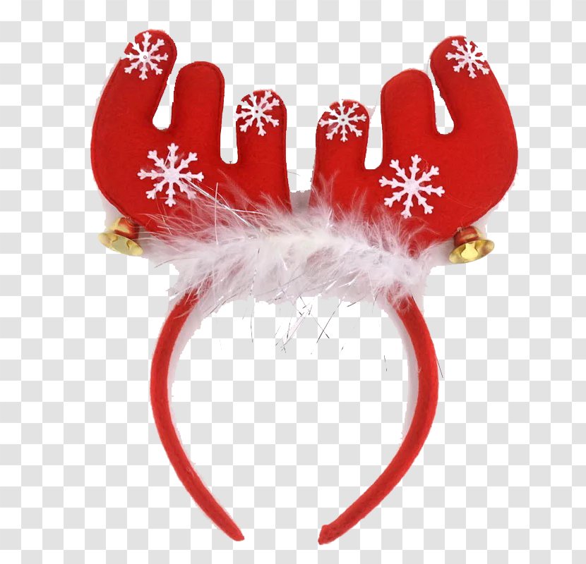 Christmas Ornament Fashion Accessory Headband Gift - Silhouette - Antlers Hair Accessories Red Transparent PNG