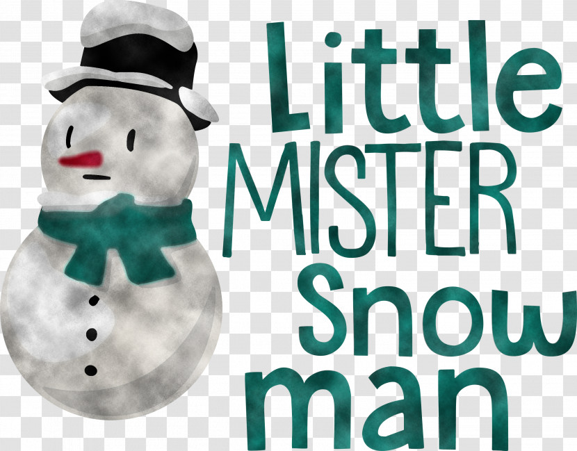 Little Mister Snow Man Transparent PNG