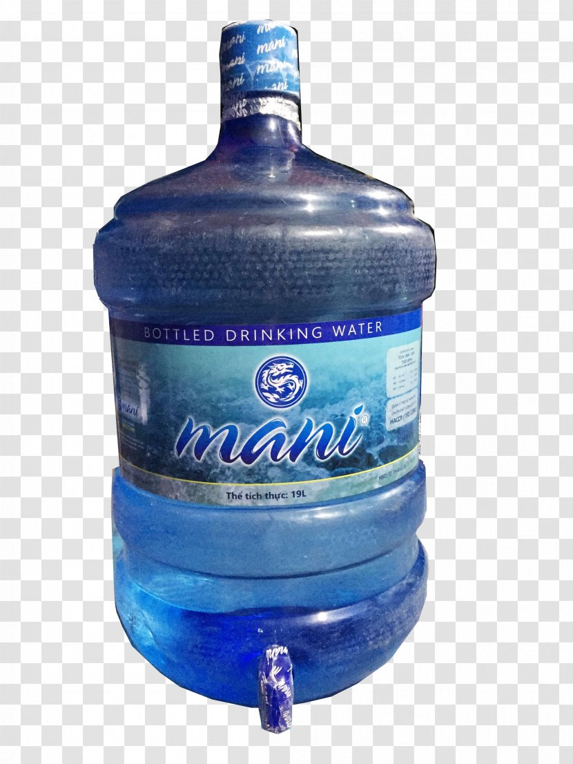 Glass Bottle Mineral Water Bottled Cobalt Blue Transparent PNG