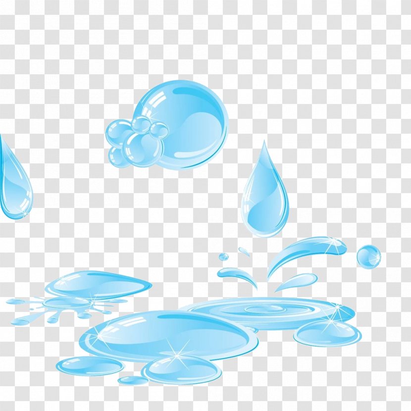 Water Drawing - Beach - A Pool Of And Droplets Transparent PNG