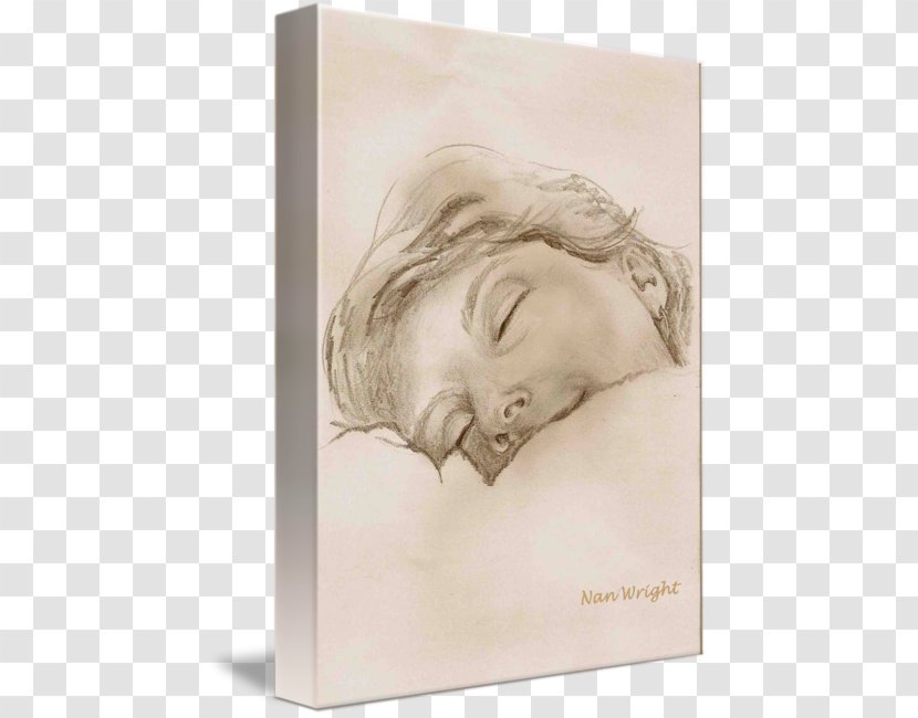 Picture Frames Portrait Pencil Woman Sketch - Sleep Dketch Transparent PNG