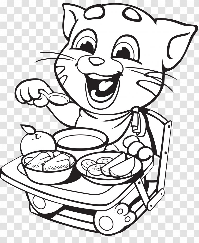 Talking Angela Coloring Book Tom Cat Colouring Pages - Watercolor - And Jerry Transparent PNG