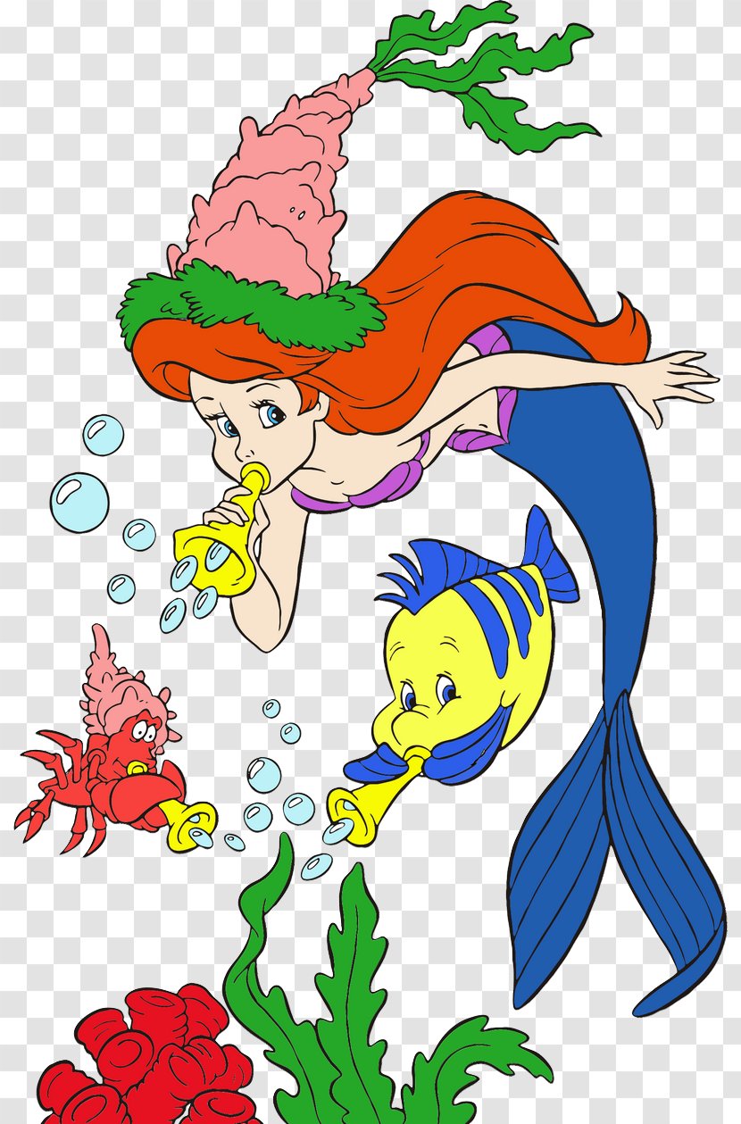 Sebastian Ariel Mickey Mouse Prince Eric Minnie - Drawing - Flounder King Transparent PNG