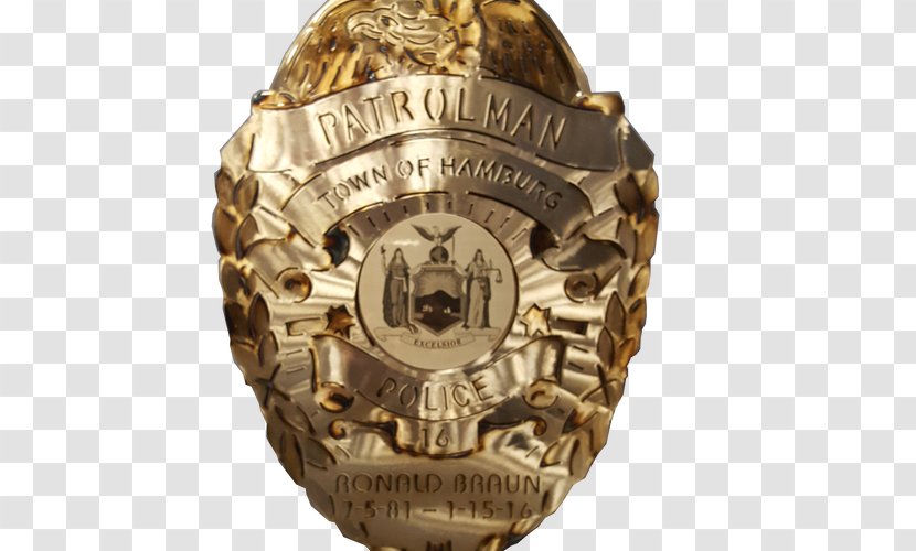 Badge New York State Police Steel Crazy Iron Art Oklahoma - Brass Transparent PNG