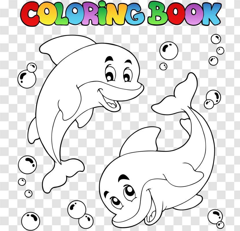 Dolphin Black And White Clip Art - Frame - Comics Transparent PNG