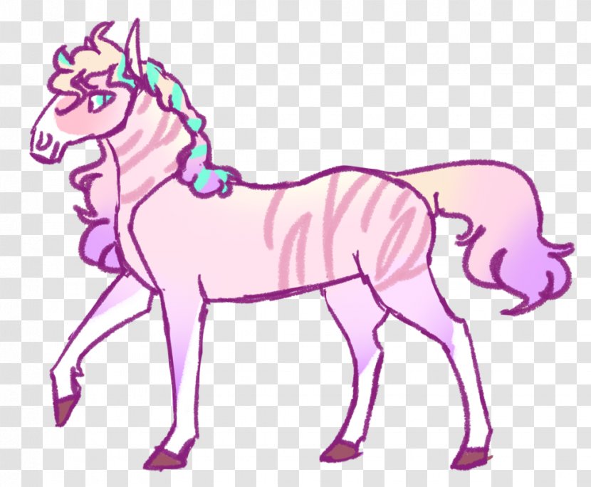 Clip Art Mustang Halter Unicorn - Mane Transparent PNG