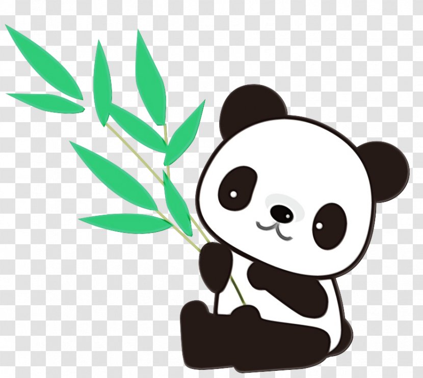 Giant Panda Red Bear Drawing - Bamboo Transparent PNG