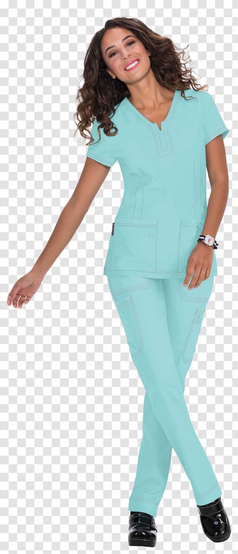 Clothing Electric Blue Turquoise Pants - Arm - Uniform Transparent PNG