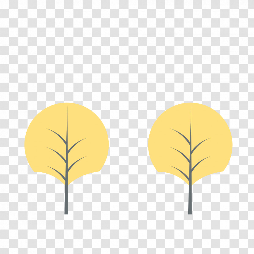 Leaf Yellow Tree Line Meter Transparent PNG