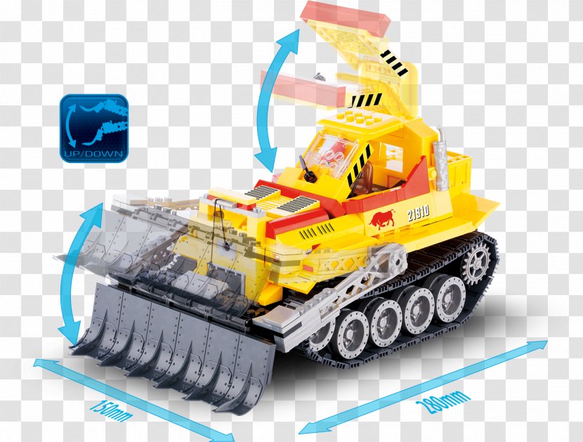 Toy Block Cobi Vehicle Bulldozer Transparent PNG