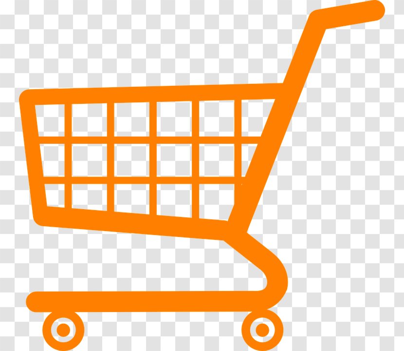 Shopping Cart Clip Art - Orange Transparent PNG