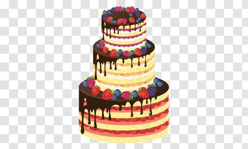 Cupcake Birthday Cake Sugar Decorating - Baking - Three Layer Transparent PNG