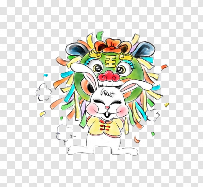 Lichun I Ching Chinese Zodiac Rabbit Fortune-telling - Lion Cartoon Rabbits Transparent PNG
