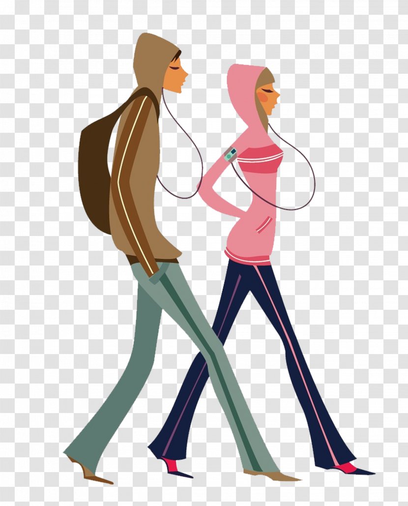 Facebook Like Button Tag - Silhouette - Two People Wearing Headphones Transparent PNG