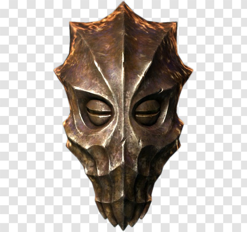 The Elder Scrolls V: Skyrim U2013 Dragonborn Mask Downloadable Content - V - Metal Transparent PNG