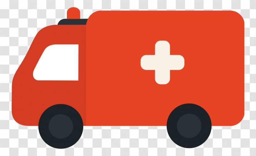 Ambulance Emergency Vehicle Medicine Icon - Red - Cartoon Transparent PNG