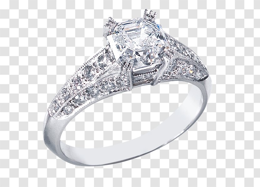 Engagement Ring Pave Wedding Jewellery - Diamond Cut Transparent PNG
