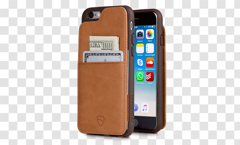 IPhone 6S Wallet 7 6 Plus & Case Vaultskin - Leather - Vault Iphone Holster Transparent PNG