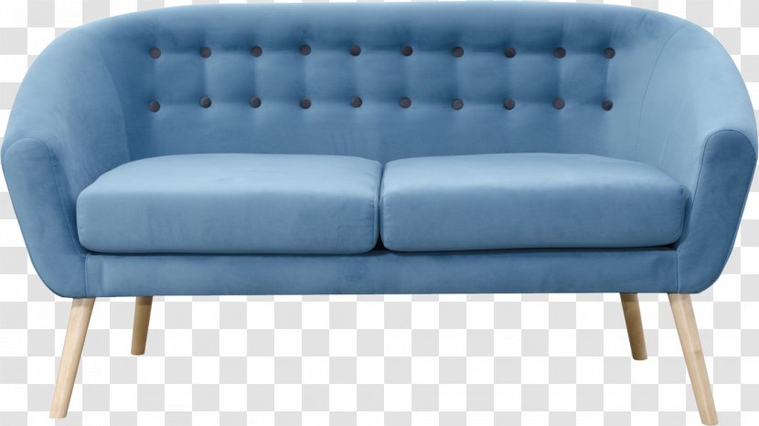 Couch Furniture Sofa Bed Blue Wing Chair - Wood - MTR Transparent PNG