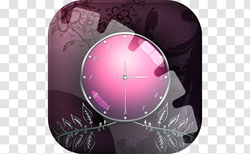 Clock MoboMarket Download.com - Magenta Transparent PNG