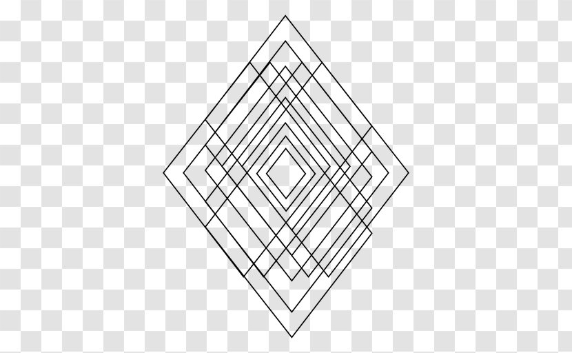 Symmetry Sacred Geometry Rhombus Geometric Shape - Black And White - Geomatric Transparent PNG