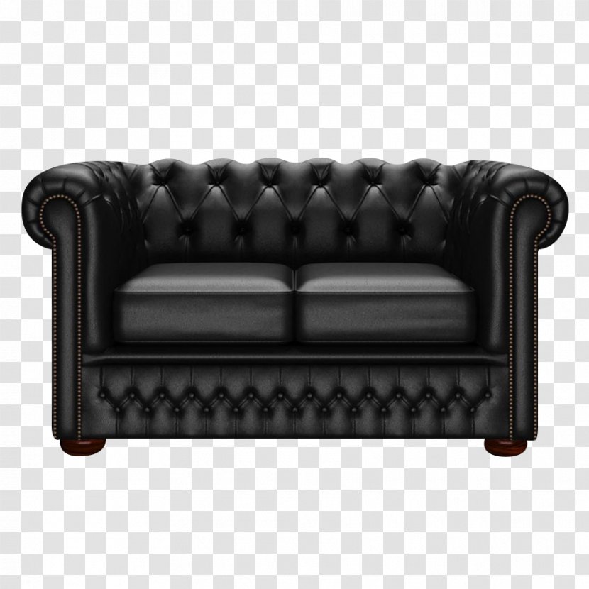 Loveseat Couch Chesterfield Leather Club Chair Transparent PNG
