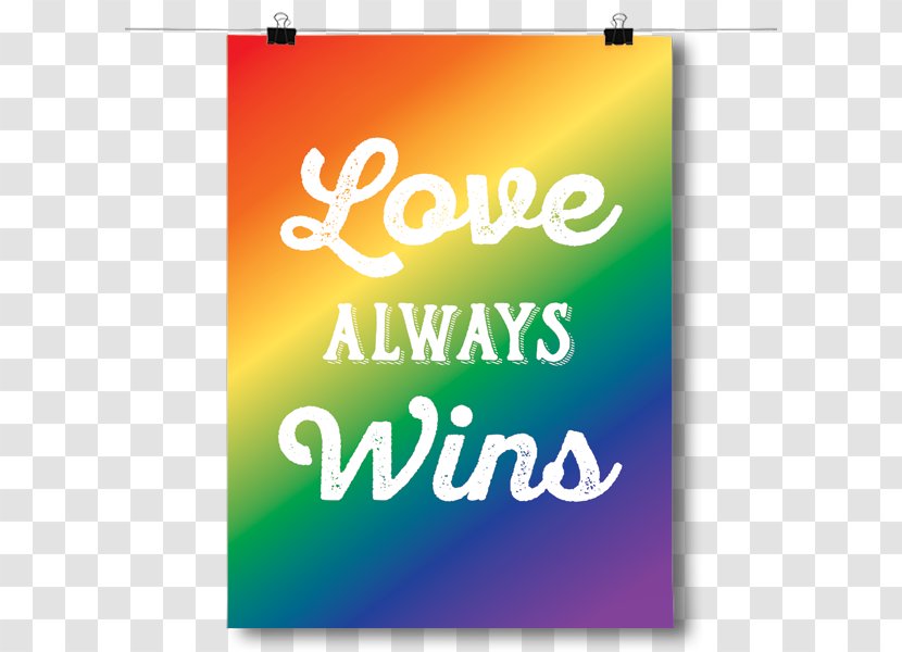 Logo Banner Brand LGBT - Text - Love Wins Transparent PNG