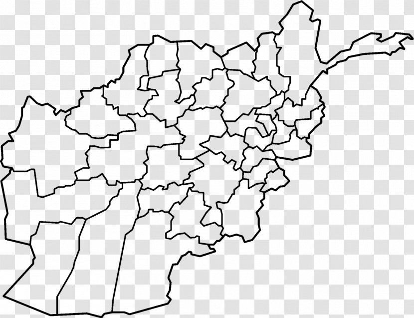 Kabul Urozgan Province Jowzjan Of Afghanistan Map - Black And White Transparent PNG