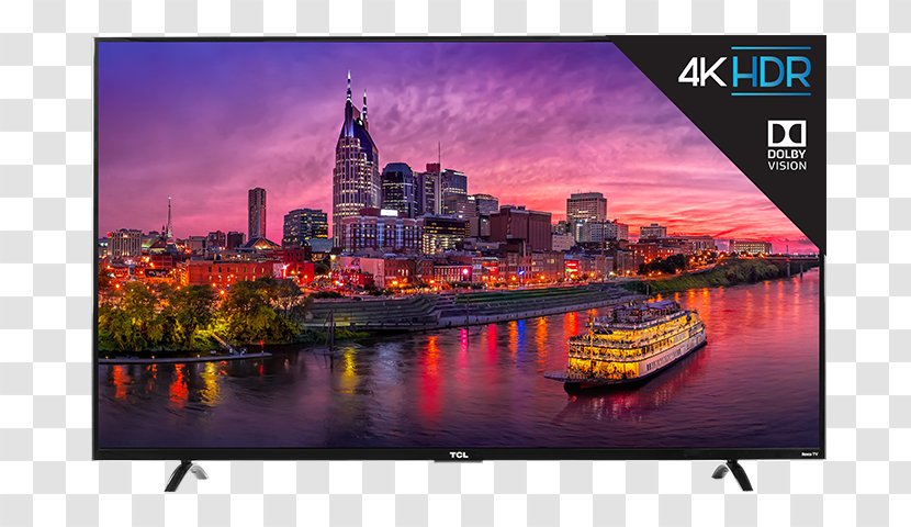 Roku TCL P Series P607 4K Resolution Television High-dynamic-range Imaging - Display Device - HDR Transparent PNG