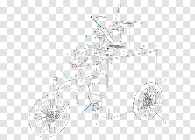 Coffee Street Food Cafe Espresso Bicycle - Beer - Cart Transparent PNG
